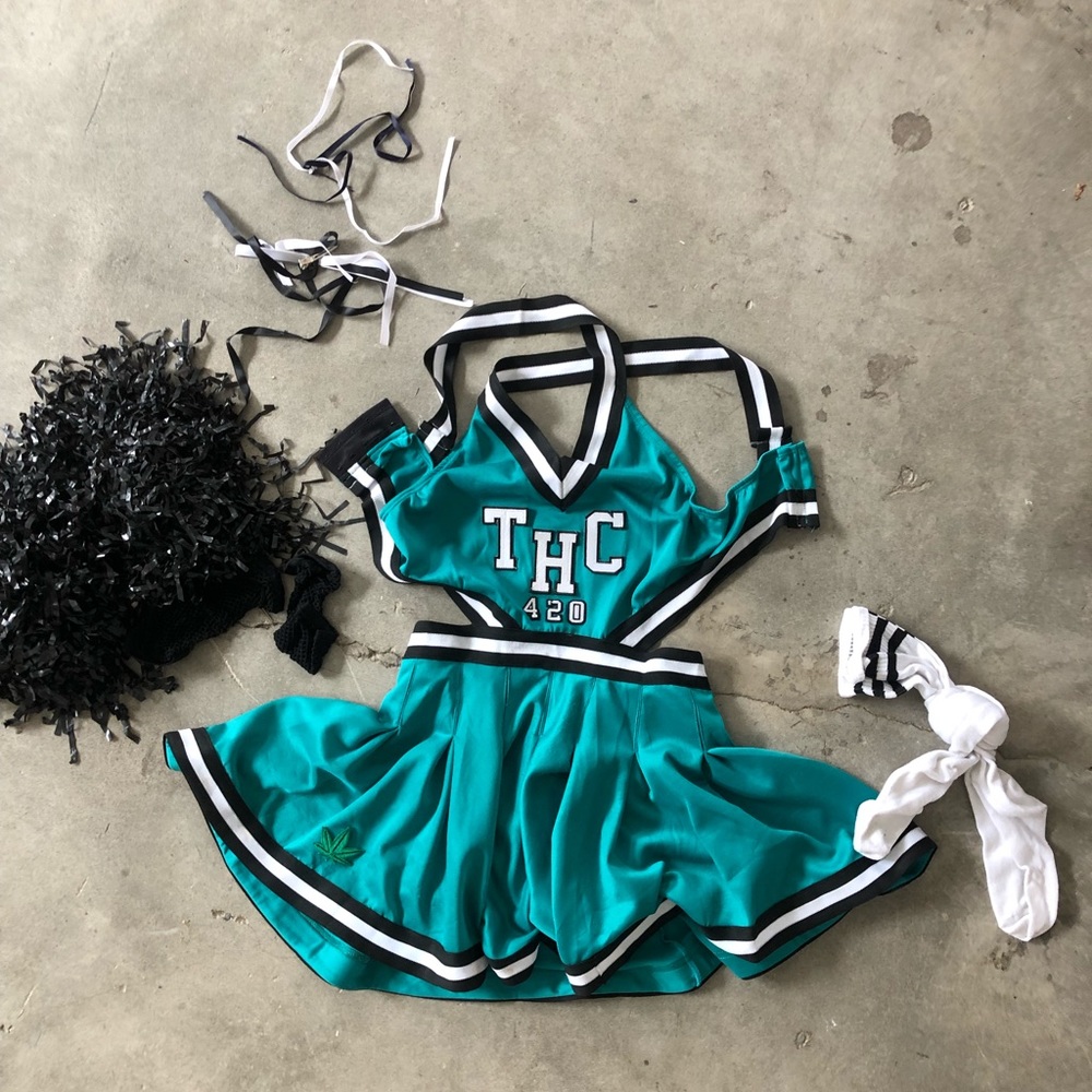 Dolls Kill THC 420 Cheerleader outfit